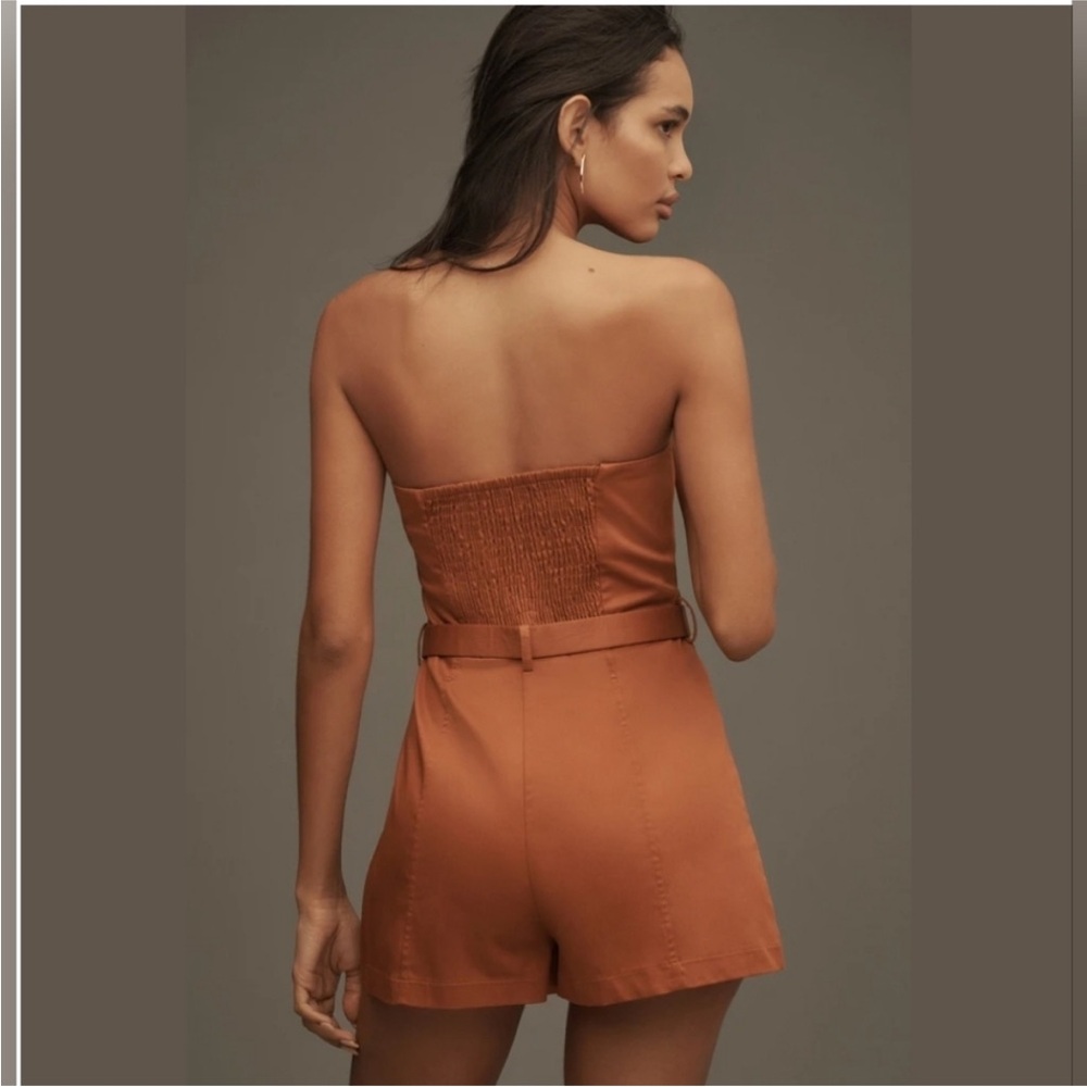 Rust Strapless Romper